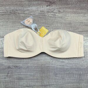 Delmira Strapless Bra Womens Size 36B Beige Unlined Underwire Peach Dew W592S